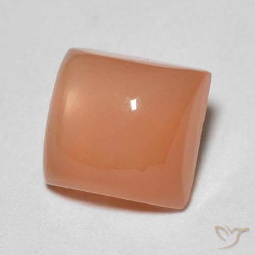 Piedra de Luna Naranja cantaloupe natural de 2.06 ct, Cuadrado, Translúcido