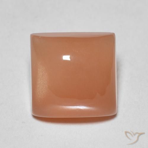 1.92ct Natural Naranja medio Piedra de Luna, Cuadrado, Translúcido