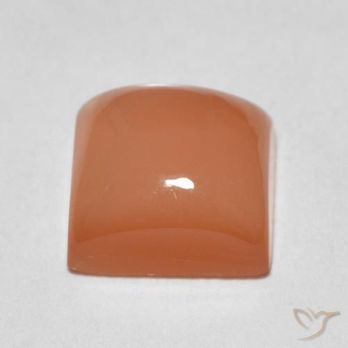 Piedra de Luna Naranja medio natural de 1.92 ct, Cuadrado, Translúcido