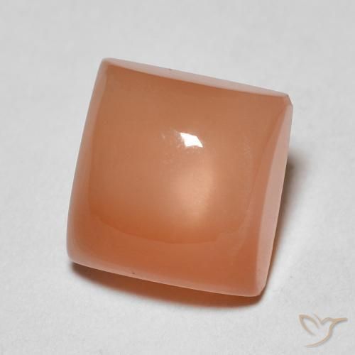 Piedra de Luna Naranja cantaloupe natural de 2.17 ct, Cuadrado, Translúcido