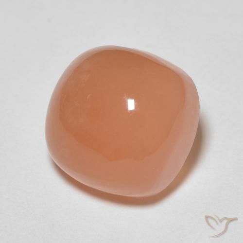 Piedra de Luna Naranja cantaloupe natural de 2.90 ct, Forma Cojín, Translúcido
