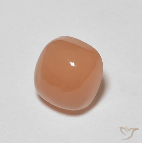 Piedra de Luna Naranja cantaloupe natural de 1.13 ct, Forma Cojín, Translúcido