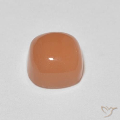 Piedra de Luna Naranja cantaloupe natural de 1.13 ct, Forma Cojín, Translúcido