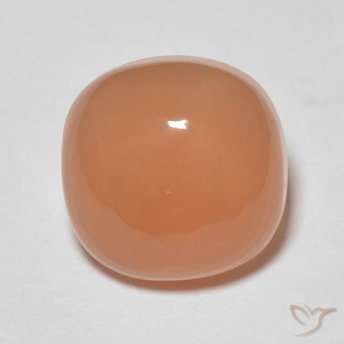 2.18ct Natural Naranja durazno Piedra de Luna, Forma Cojín, Translúcido