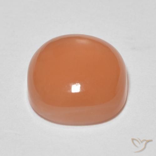 Piedra de Luna Naranja durazno natural de 2.18 ct, Forma Cojín, Translúcido