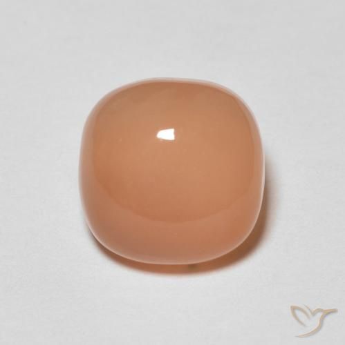 2.08ct Natural Naranja durazno Piedra de Luna, Forma Cojín, Translúcido