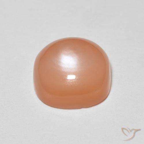 Piedra de Luna Naranja durazno natural de 2.08 ct, Forma Cojín, Translúcido