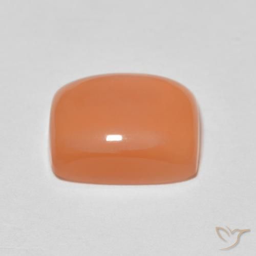 Piedra de Luna Naranja medio natural de 2.13 ct, Forma Cojín, Translúcido