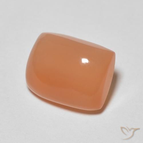 Piedra de Luna Naranja medio natural de 2.32 ct, Forma Cojín, Translúcido