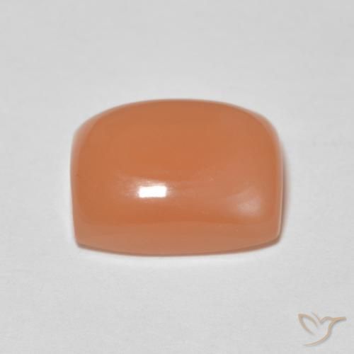 Piedra de Luna Naranja medio natural de 2.32 ct, Forma Cojín, Translúcido