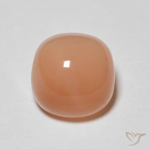 2.40ct Natural Naranja durazno Piedra de Luna, Forma Cojín, Translúcido