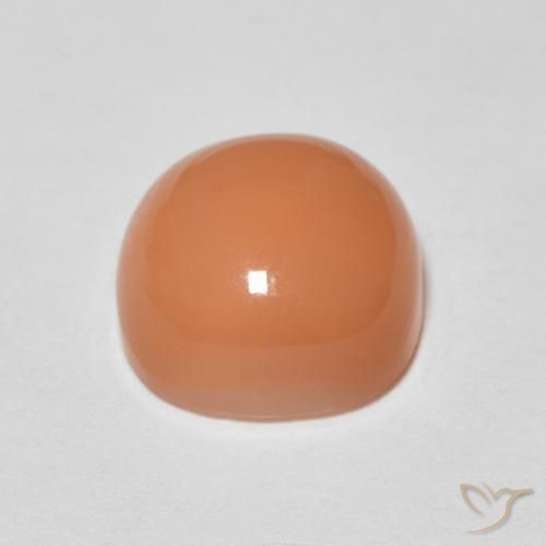Piedra de Luna Naranja durazno natural de 2.40 ct, Forma Cojín, Translúcido