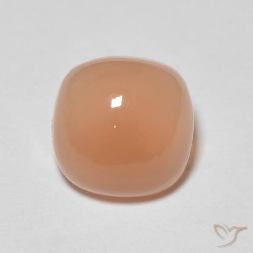 2.12ct Natural Naranja durazno Piedra de Luna, Forma Cojín, Translúcido