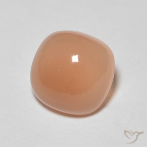 Piedra de Luna Naranja durazno natural de 2.12 ct, Forma Cojín, Translúcido