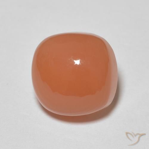 2.85ct Natural Naranja claro Piedra de Luna, Forma Cojín, Translúcido