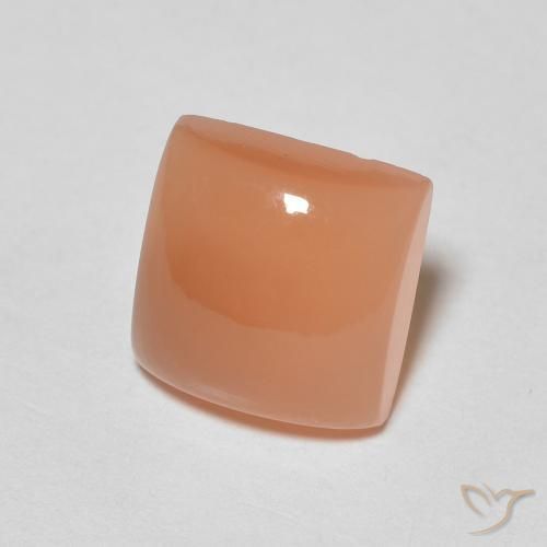 Piedra de Luna Naranja durazno natural de 1.87 ct, Cuadrado, Translúcido
