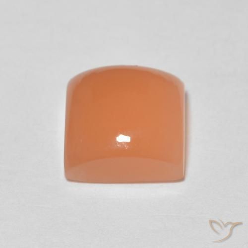 Piedra de Luna Naranja durazno natural de 1.87 ct, Cuadrado, Translúcido