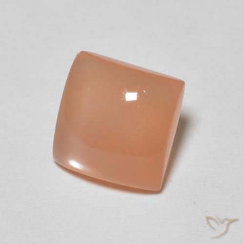 Piedra de Luna Naranja medio natural de 1.65 ct, Cuadrado, Translúcido