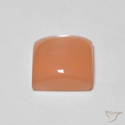 Piedra de Luna Naranja medio natural de 1.65 ct, Cuadrado, Translúcido