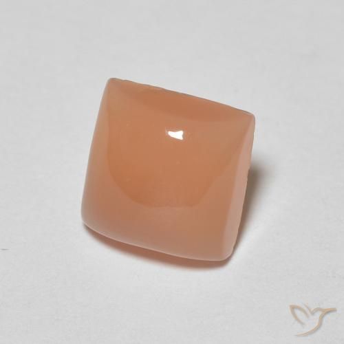 Piedra de Luna Naranja medio natural de 1.63 ct, Cuadrado, Translúcido