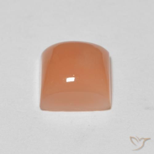 Piedra de Luna Naranja medio natural de 1.63 ct, Cuadrado, Translúcido