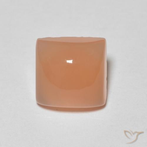 1.86ct Natural Naranja medio Piedra de Luna, Cuadrado, Translúcido