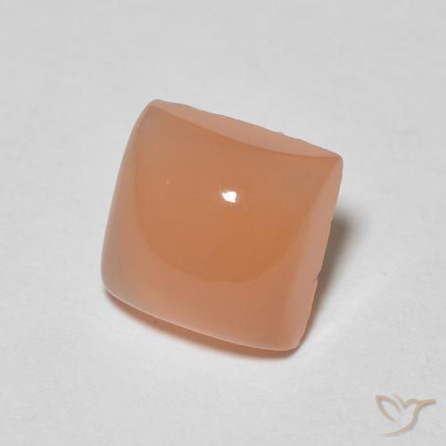 Piedra de Luna Naranja medio natural de 1.86 ct, Cuadrado, Translúcido