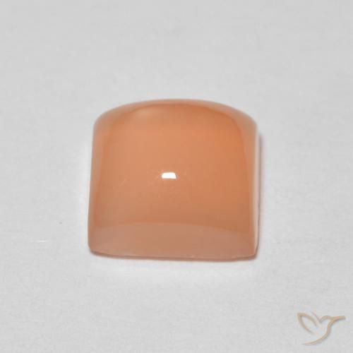 Piedra de Luna Naranja medio natural de 1.86 ct, Cuadrado, Translúcido