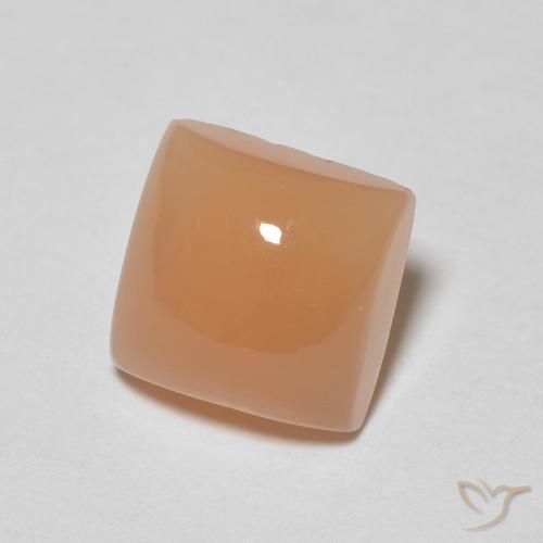 Piedra de Luna Naranja cantaloupe natural de 2.09 ct, Cuadrado, Translúcido