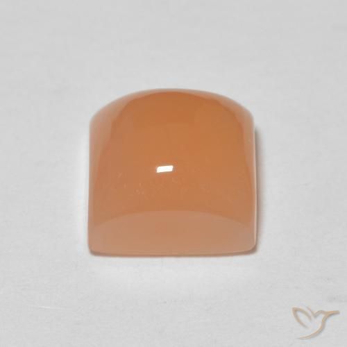 Piedra de Luna Naranja cantaloupe natural de 2.09 ct, Cuadrado, Translúcido