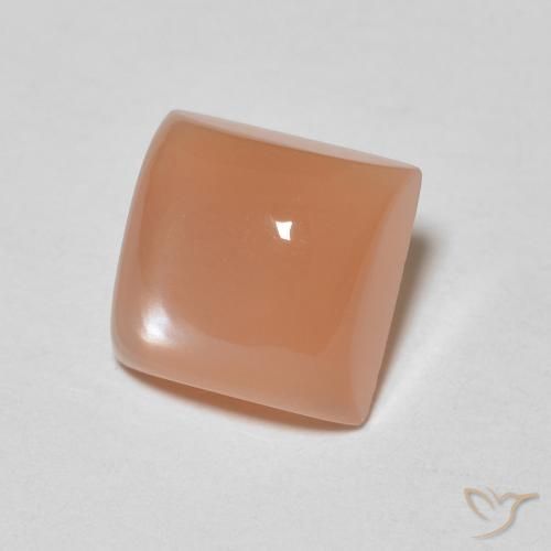 Piedra de Luna Naranja cantaloupe natural de 1.98 ct, Cuadrado, Translúcido