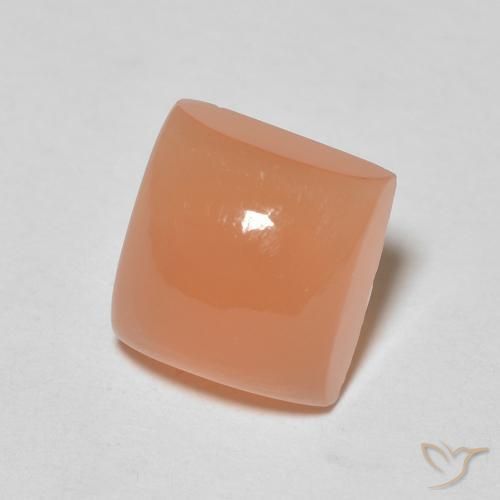 Piedra de Luna Naranja durazno natural de 2.22 ct, Cuadrado, Translúcido