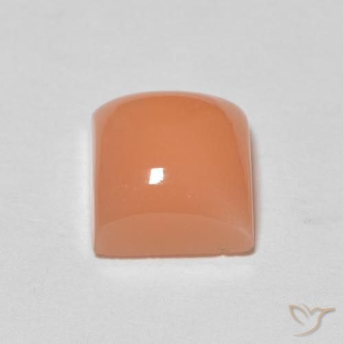 Piedra de Luna Naranja durazno natural de 2.22 ct, Cuadrado, Translúcido