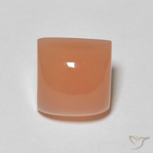 2.35ct Natural Naranja rojizo claro Piedra de Luna, Cuadrado, Translúcido