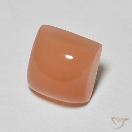 Piedra de Luna Naranja rojizo claro natural de 2.35 ct, Cuadrado, Translúcido