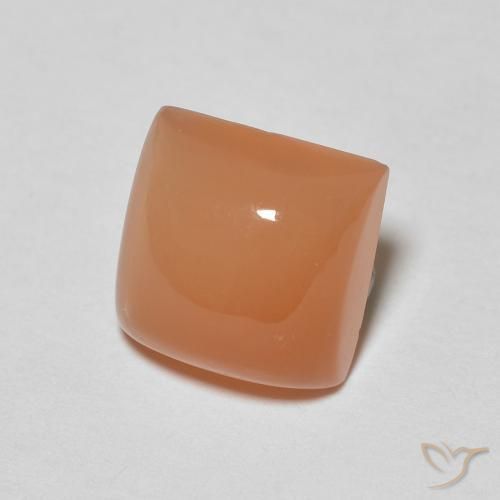 Piedra de Luna Naranja cantaloupe natural de 2.11 ct, Cuadrado, Translúcido