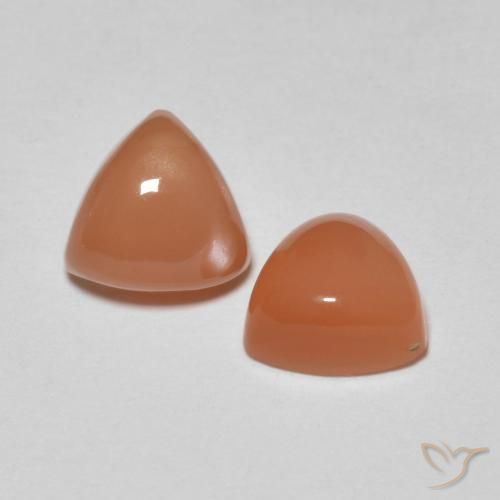 Gemas de Piedra de Luna Naranja cantaloupe natural de 1.73 ct, Trillón, Translúcido