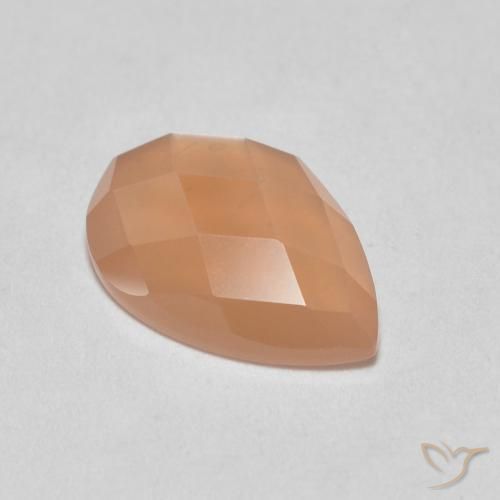 1.07ct Natural Medium Light-Orange Piedra de Luna, En forma de pera, Translúcido