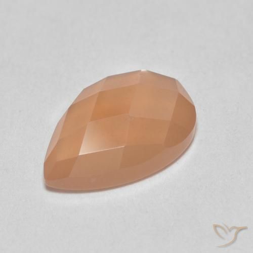 Piedra de Luna Medium Light-Orange natural de 1.07 ct, En forma de pera, Translúcido