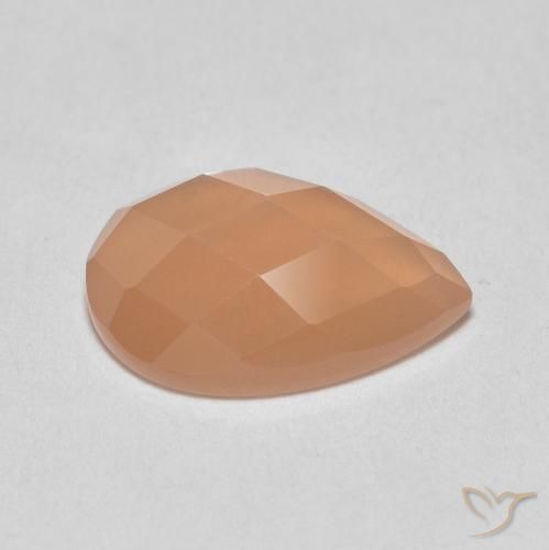 Piedra de Luna Medium Light-Orange natural de 1.07 ct, En forma de pera, Translúcido