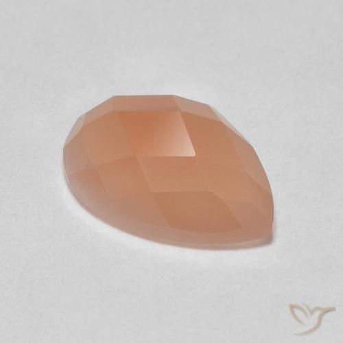 Piedra de Luna Naranja medio natural de 1.06 ct, En forma de pera, Translúcido