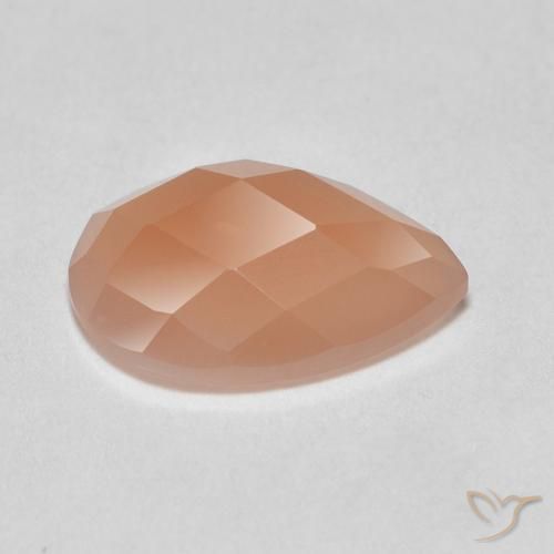 Piedra de Luna Naranja medio natural de 1.06 ct, En forma de pera, Translúcido