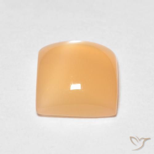 Piedra de Luna Naranja cantaloupe natural de 1.03 ct, Cuadrado, Translúcido