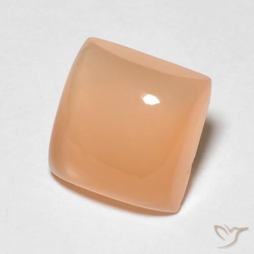 Piedra de Luna Naranja durazno natural de 1.86 ct, Cuadrado, Translúcido