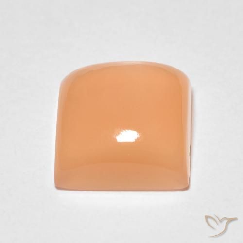 Piedra de Luna Naranja durazno natural de 1.86 ct, Cuadrado, Translúcido