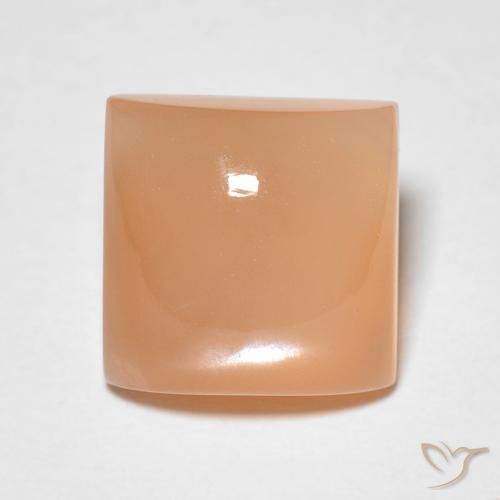 2.07ct Natural Naranja durazno Piedra de Luna, Cuadrado, Translúcido