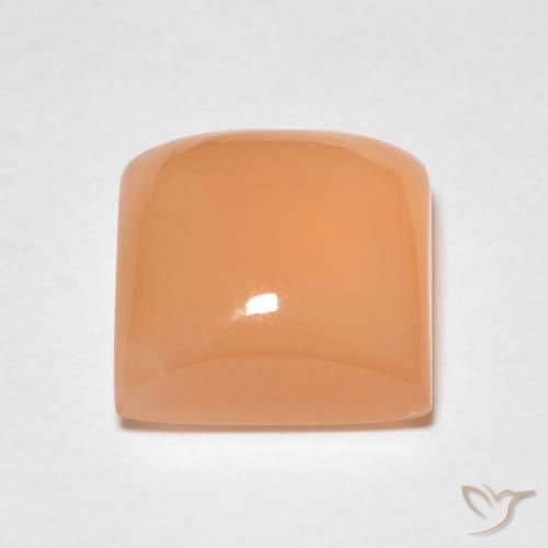 Piedra de Luna Naranja durazno natural de 2.07 ct, Cuadrado, Translúcido