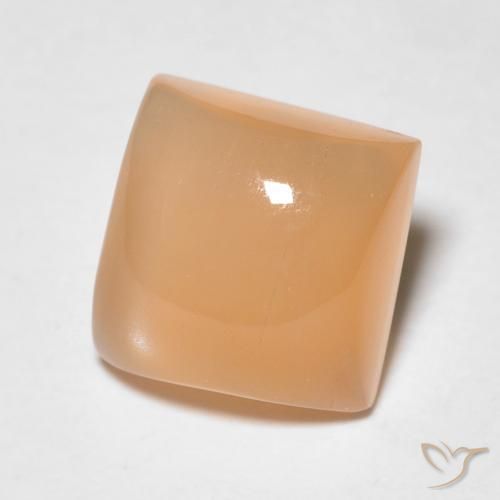 Piedra de Luna Medium Light-Orange natural de 2.20 ct, Cuadrado, Translúcido