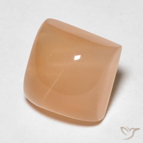Piedra de Luna Naranja cantaloupe natural de 2.56 ct, Cuadrado, Translúcido