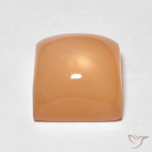 Piedra de Luna Naranja cantaloupe natural de 2.56 ct, Cuadrado, Translúcido